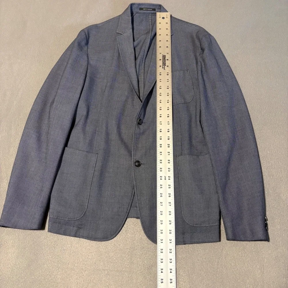 Z Zegna Blazer 42R Blue Wool Unstructured Sport Coat 7 VIY34 ZZY27 Lightweight